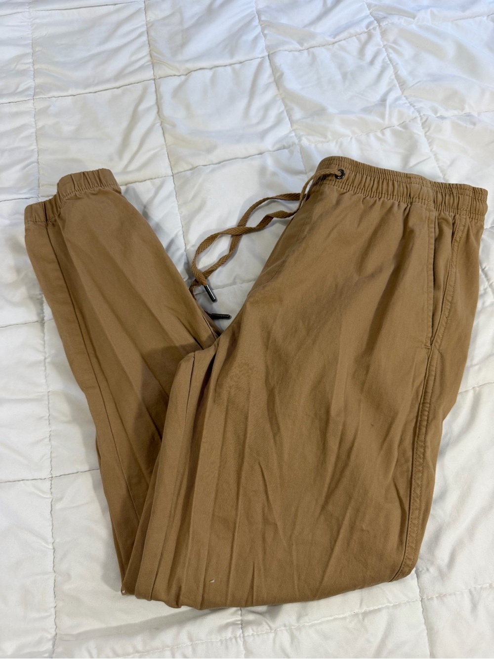 Men's Casual Drawstring Jogger Pants - Brown Size Medium